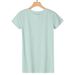 Custom Logo Women's Summer Short Sleeve Blank T-shirts Ladies Casual Basic Cotton Spandex Slim Fit GYM Yoga Jogging T Shirts_ecoleips.com