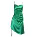 Women's Clothing Fashionable satin side slit suspender dress skirt new sexy solid color slim fitting breast revealing skirt for women_ecoleips.com