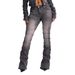 Women's Clothing Retro Fashion Rhinestone Jeans Chubby Pants Sexy Girl Style Slightly Flared Floor Length Pants For Women_ecoleips.com