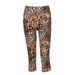 High-Waisted Yoga Shorts For Women, Stretchy Workout & Running Shorts, Tummy Control Gym Leggings (S-L, Black & Animal Print)_ecoleips.com