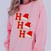 Christmas Embroidery Sweatshirt – Oversized Long Sleeve Crewneck (XS/S/M/L, Pink)_ecoleips.com