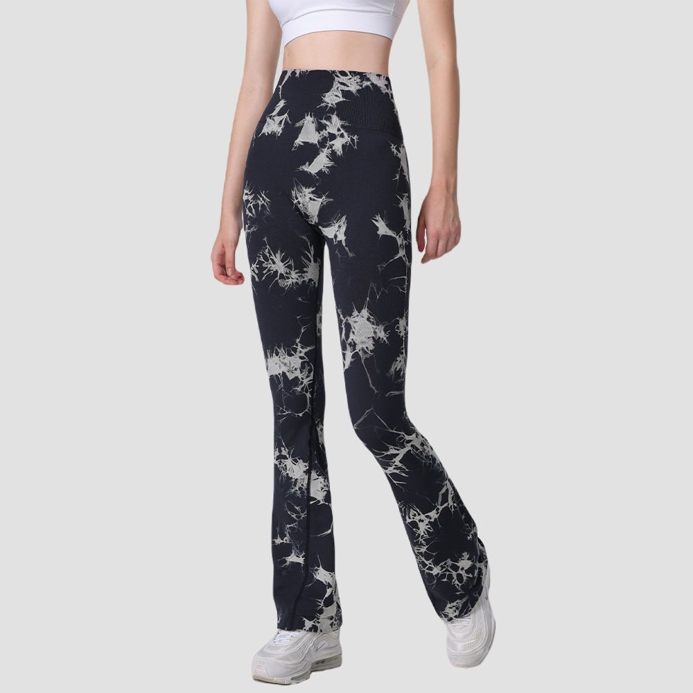 Women's Clothing Peach Flared Pants Women's Yoga High Waist Hip Lifting Tights Wide Leg Fitness Pants Quick-drying Running Sports_ecoleips.com