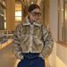 Faux Fur Jacket – Oversized Cropped Coat With Gradient Color (XS/S/M/L)_ecoleips.com