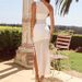 Summer American Style Slim Fitting Off-Shoulder Slit Maxi Dress For Women Sexy See Through Printed Fashionable Elegant_ecoleips.com