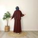 Women's Clothing Muslim Women's Clothing Solid Color Knitted Loose Hooded Top Suit_ecoleips.com