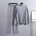 2025 Autumn Winter New High-End Half Turtleneck Sweater Wide-Leg Pants Women European Fashion Age-Reducing Knitted_ecoleips.com