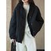 girl Louvre Winter New Japanese Fashionable Diamond Pattern Hooded Single-Breasted Short Cotton Jacket Loose Soft_ecoleips.com