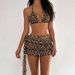 Women's Sexy Backless Bikini Set with Pleated Skirt 3 Piece Swimwear for Beach And Hot Spring_ecoleips.com
