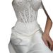 Women's Elegant Satin French Vintage Lace Bustier High Waist Floor Length Maxi Skirt Set – Two Piece Evening Gown_ecoleips.com