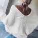 Foreign Trade Cross-Border European American Source Manufacturer Large V-Neck Hollow Pullover Knitted Sweater_ecoleips.com
