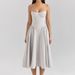 Women's Clothing Sexy Dress Hot Girl Women's Sexy V Neck Suspender Mid Length Skirt Waist Slimming Backless Dress For Women_ecoleips.com