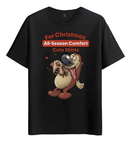 Women's T-Shirts Tshirt Muscle Freaks Cartoon Estilo Funny Ren And Stimpy Fan_ecoleips.com