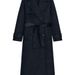 Double-breasted Long Deep Sea Blue Belt Double-sided Woolen Coat_ecoleips.com