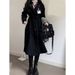 Spring And Autumn New Korean Style Mid-Length Over-the-Knee College Windbreaker For Female Students, Casual Sweet Loose_ecoleips.com