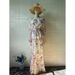 Summer Floral Two-Piece Dress Set – Long Sleeve Ruffled Blouse & A-Line Skirt, Vintage-Inspired With Tie Waist, Breathable Cotton-Polyester Blend_ecoleips.com
