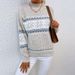 Aria Basics Aria Basics Cross-Border Foreign Trade Women's Knitted Autumn Winter New European American Christmas Pullover Half Turtleneck_ecoleips.com