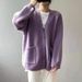 K New Women's Sweater For Outerwear, Loose And Stylish, Pure Color Knitted Cardigan Jacket_ecoleips.com
