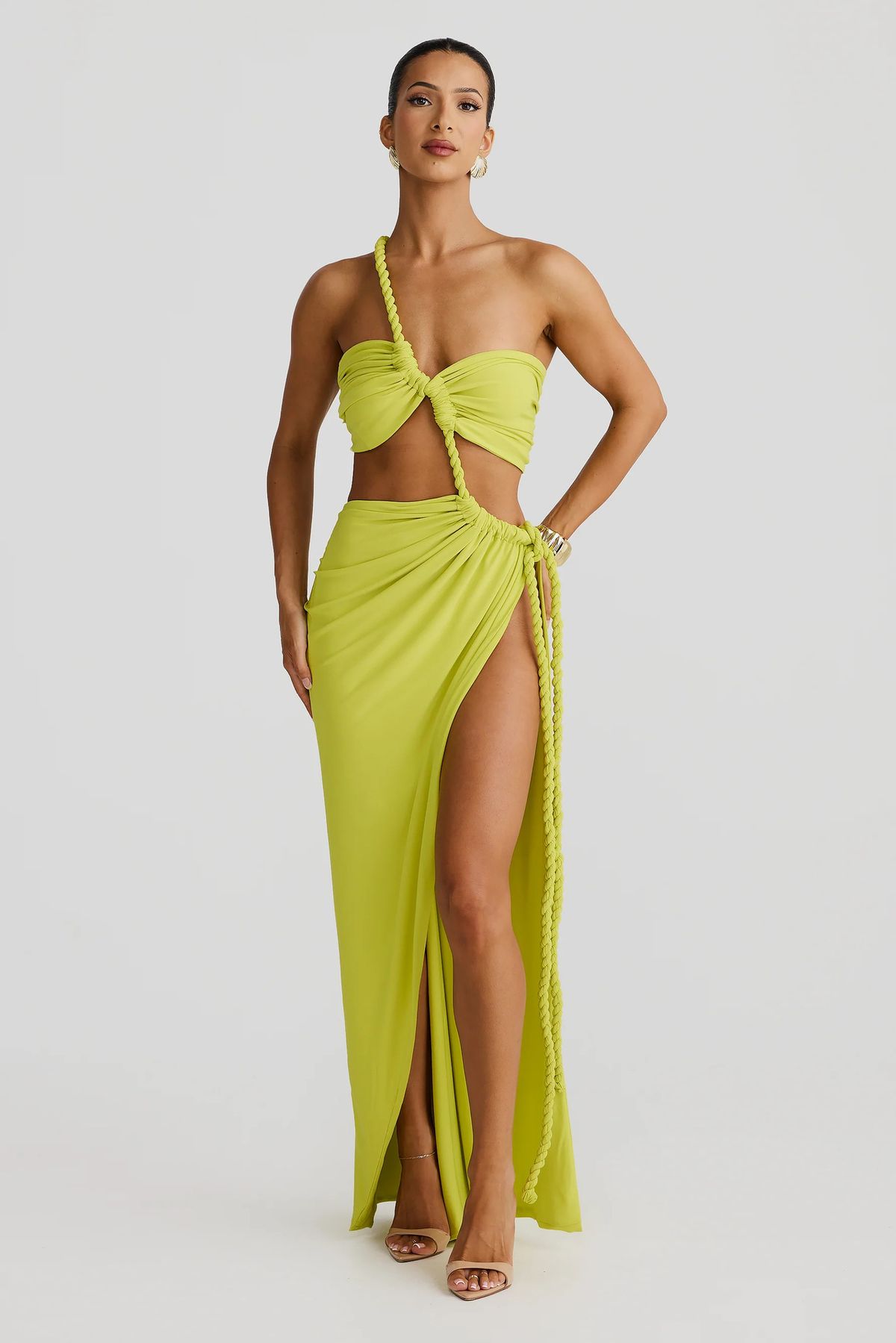 Elegant Sleeveless Side Slit Summer Dress For Women Simple Sexy Corset-Style Dress Backless Design Lightweight & Comfortable Fabric_ecoleips.com