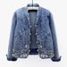 Sring And Autumn New Denim For Women, Short Versatile Retro Chinese Style Embroidered Stretch Slim Fit Jacket Trendy_ecoleips.com
