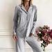 Knitted Milk Silk Soft Skin-Friendly Long-Sleeve Long-Pants Loose Pajama Set European And American Autumn New Home_ecoleips.com