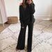 Oversized Batwing Sleeve Top & High-Waisted Wide-Leg Pants Set – Minimalist Knit Two-Piece Outfit (S-XXXL)_ecoleips.com