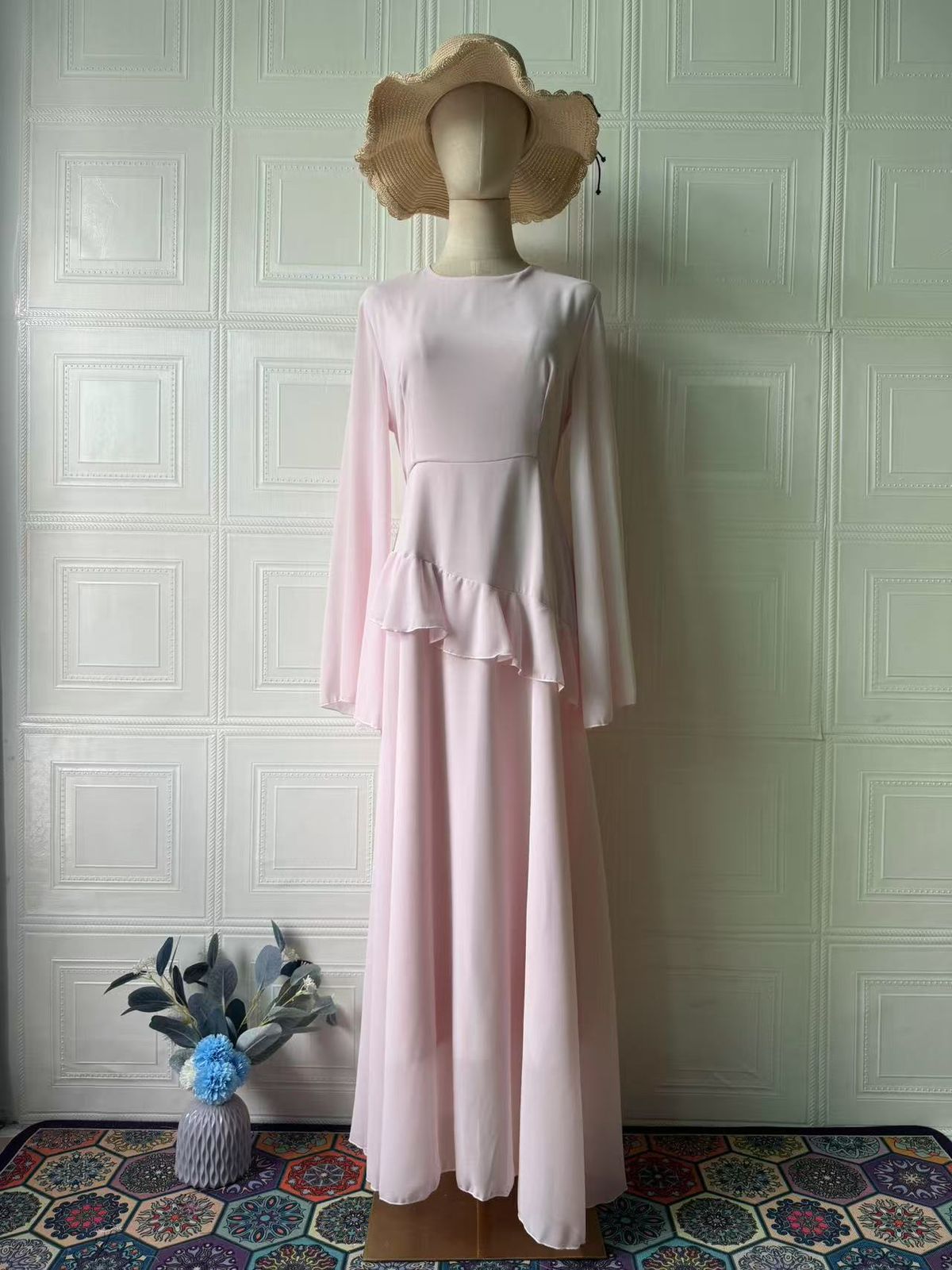 Women's Long Sleeved Dress Elegant Luxurious Style European American Fashion For 2025 Soft Material_ecoleips.com