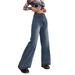 2025 Spring New European And American Cross-Border Retro Wide-Leg Jeans For Women With Embroidery, Stretch Straight-Leg_ecoleips.com