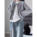 Knitted Cardigan Sweater Jacket For Women Autumn And Winter Christmas And New Year Red Loose Outer With Casual Zip Top F_ecoleips.com