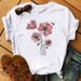 European And American Cross-border Foreign Trade Wholesale Clothing Butterfly Floral Round Neck Plus Size Short-sleeve_ecoleips.com