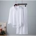 Women's Clothing Spring And Autumn Large Size Loose Temperament Leisure Cotton And Linen Solid Color Shirt Wide Leg Pants Sports Suit_ecoleips.com
