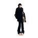 Black Slim-fit Micro-flare Jeans For Women, 2026 Spring/autumn New Style, High-waisted, Slimming, Petite-friendly,_ecoleips.com