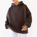 Women's Oversized Hooded Sweatshirt – Long Sleeve Pullover Fleece Lined Streetwear Top With Patch Pocket Design_ecoleips.com