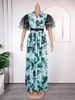 Plus Size Floral Print Maxi Dress With Puff Sleeves – Stylish & Comfortable Women’s Summer Dress_ecoleips.com