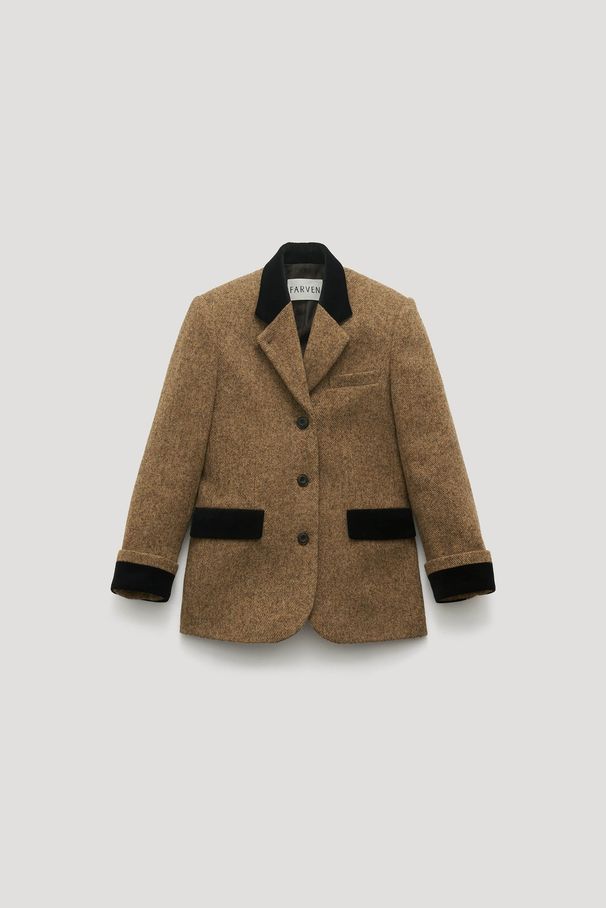 In Stock~Korean Fa*ven 97% Wool Buttoned Blazer_ecoleips.com