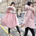 Trendy Detachable Faux Fur Hooded Puffer Jacket For Women - Winter Warm Oversized Polyester Coat With Windproof Design (6 Colors & 5 Sizes)_ecoleips.com