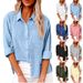 Breathable Cotton-Linen Split Pocket Shirt – Oversized Long-Sleeve Top For Women (Streetwear Essential, 25+ Colors)_ecoleips.com