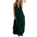 Women's Casual Sleeveless Long Dress With Pockets Loose Fit Cotton Linen Blend New_ecoleips.com