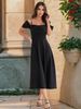Sexy Pleated Suspender Dress For Women - Slim Fit A-Line Dress With Adjustable Straps, Breathable Fabric, Elegant & Casual_ecoleips.com