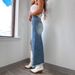 Women's Clothing Denim Skirt High Waist Irregular Rust Distressed Washed Skirt_ecoleips.com