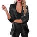 Women's Multicolor Sequined Long Sleeve Blazer Casual Spring Elegant Top Polyester England Style_ecoleips.com