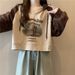 Real Shot Of Women's Autumn Long-sleeve V-neck Hooded Pullover Sweatshirt, Short Hoodie, Available For Wholesale_ecoleips.com