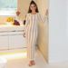 Blifanbo Sexy Hollow Out Backless Knitt Maxi Dress Women Long Sleeve Autumn Patchwork O Neck Fashion High Waist Club Party Dress_ecoleips.com