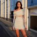Women's Sexy Lace Panel Knit Off Shoulder Long Sleeve Bodycon Mini Dress – Elegant Party Gown_ecoleips.com