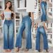 Retro Wide Leg Jeans Loose Fit Mid Waist Straight Leg Pants For Women Sexy Denim Jeans_ecoleips.com