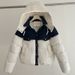 Women's Denim Patchwork Puffer Jacket Winter New Thickened Short Loose Fit Detachable Hood Casual Coat_ecoleips.com