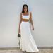 Women's Clothing Women's Elegant Sleeveless Short Top Pleated Skirt Suit_ecoleips.com