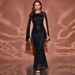 Elegant Black Sequin Ball Gown – Princess Sweetheart Neckline Cape Backless Evening Dress With High Waist & Flowy Skirt (Sizes S-XL)_ecoleips.com