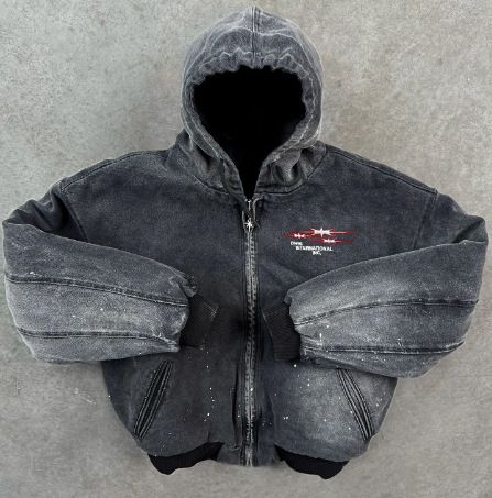 Y2k Star Print Hooded Zip-Up Sweatshirt – Oversized Unisex Pullover With Vintage Zipper – Long Sleeve Casual Streetwear_ecoleips.com