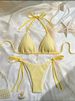 Women's Clothing Swimsuit Female Sexy Backless Straps Solid Color Bikini_ecoleips.com