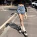Women's Clothing Retro Denim Skirt Female Summer New Style Skirt Pants Small Hot Girl High Waist Straight Short Skirt_ecoleips.com